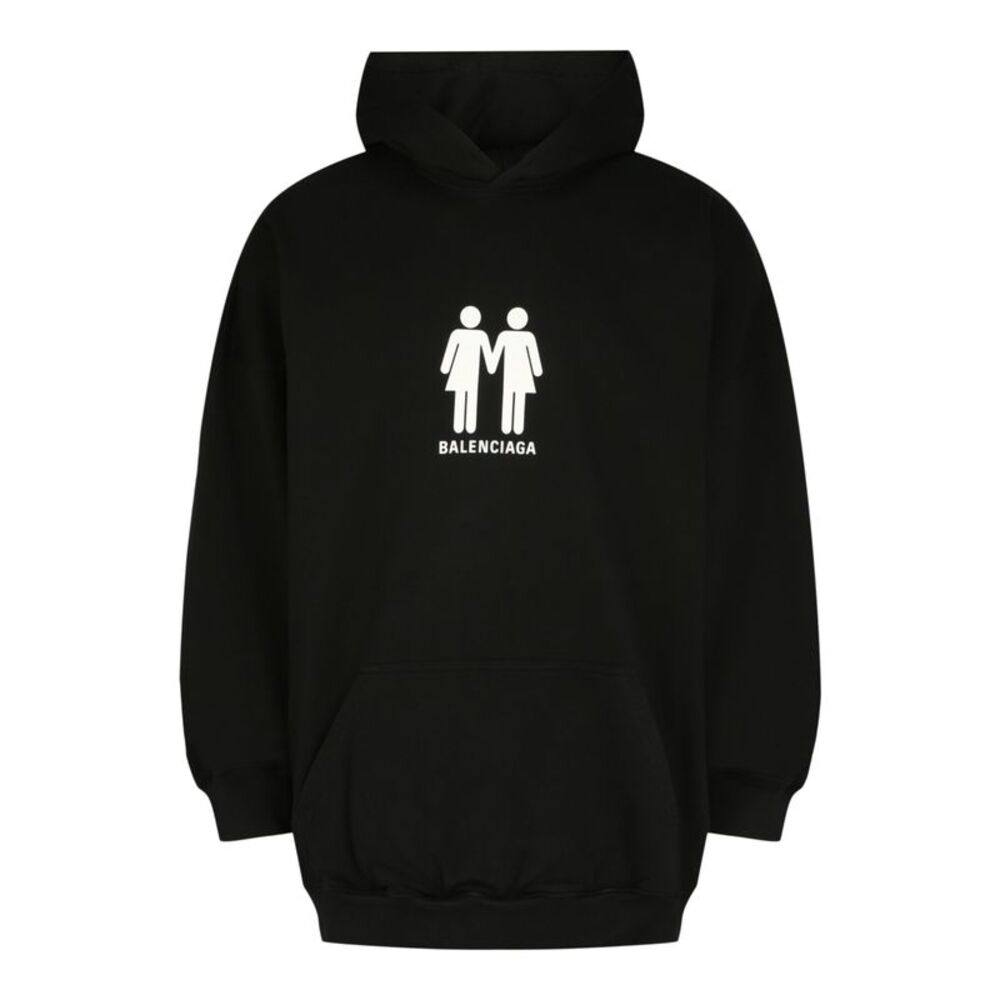 Balenciaga Pride 2022 Series Boxy Hoodie Black Mens